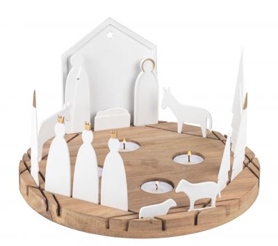 Light object cot round wheels